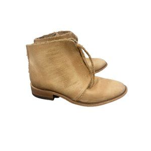 Petrucha Handmade Leather Tan Distressed Ankle Booties Size EU 40